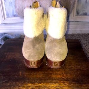 Fendi Tan Fur Platform Heels